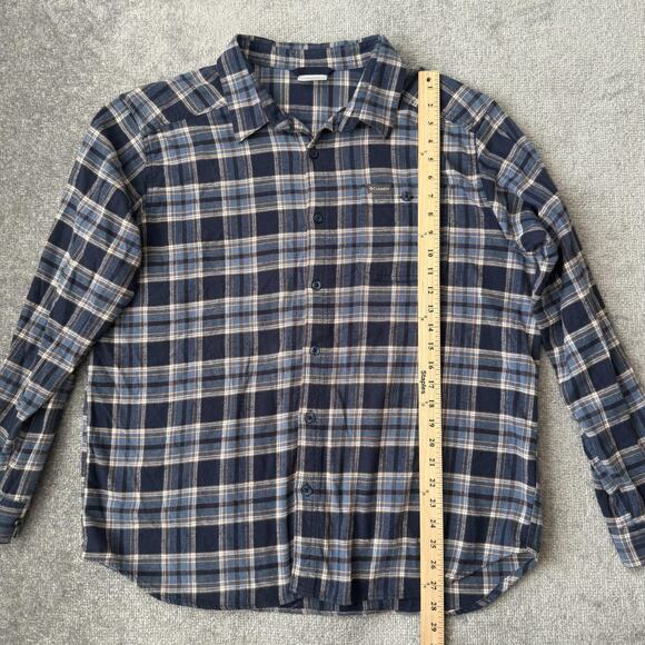 Columbia Shirt Mens XL Blue Brown Plaid Long Sleeve Button Down Outdoors Casual - Picture 6 of 7